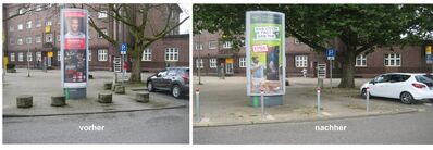 Die Parksituation an der Post für Menschen mit Behinderung